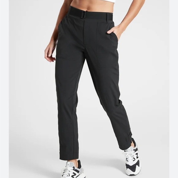 ATHLETA TREKKIE BELTED PANT in Black - Picture 2 of 9